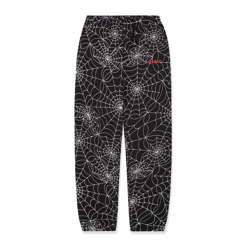 Sp5der Embroidered Black AOP Sweatpants by Sp5der - NWAHype 1 for streetwear Pants in USA
