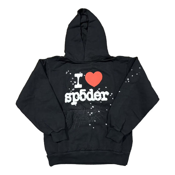 Sp5der I Heart NYC Pop Up Black Hoodie by Sp5der - NWAHype 1 for streetwear Hoodies in USA