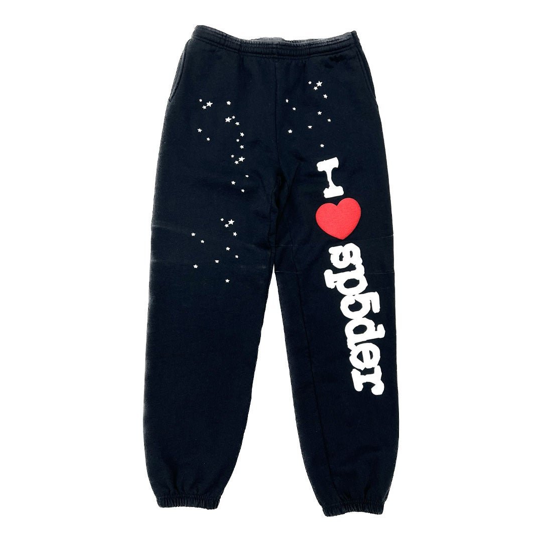 Sp5der I Heart NYC Pop Up Black Sweatpants by Sp5der - NWAHype 1 for streetwear Pants in USA