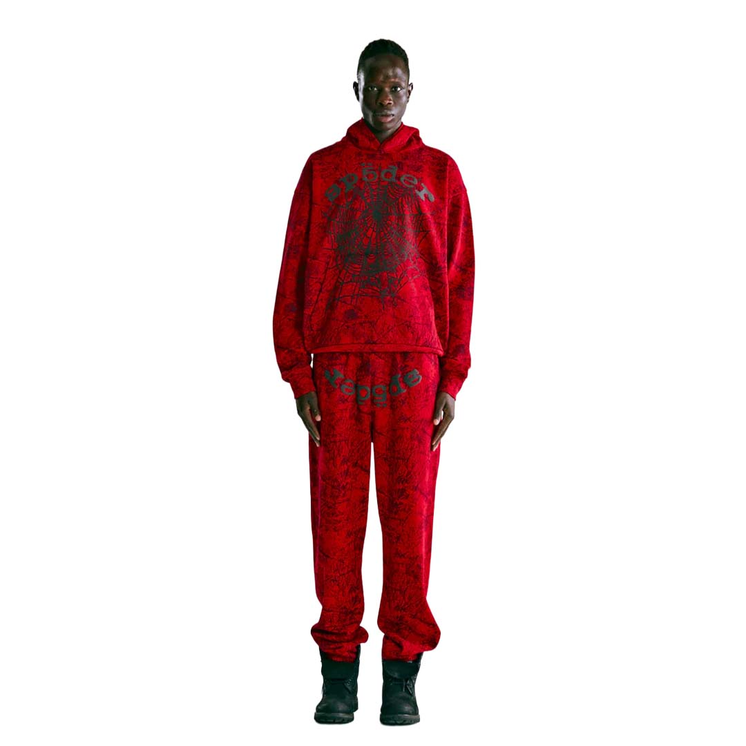Sp5der OG Tree Camo Hoodie Red Black by Sp5der - NWAHype No.1 for streetwear Hoodies in USA