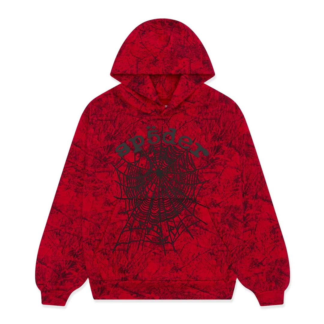 Sp5der OG Tree Camo Hoodie Red Black by Sp5der - NWAHype No.1 for streetwear Hoodies in USA