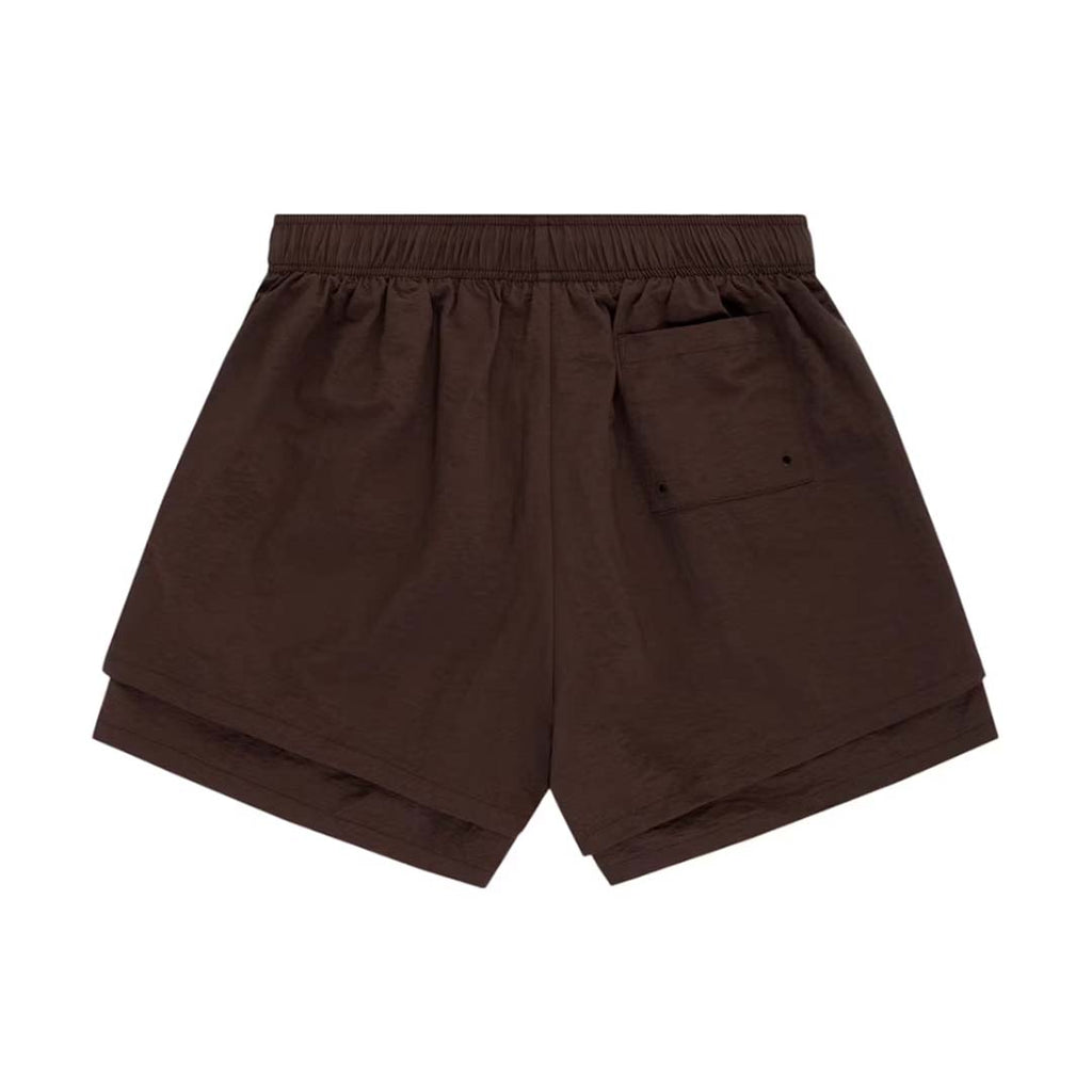 Sp5der OG Web Double Layer Short Brown/Orange by Sp5der - NWAHYPE No.1 for streetwear Shorts in USA