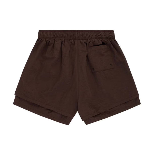 Sp5der OG Web Double Layer Short Brown/Orange by Sp5der - NWAHYPE No.1 for streetwear Shorts in USA