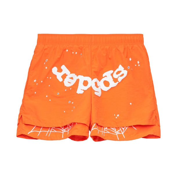 Sp5der OG Web Double Layer Shorts Orange by Sp5der - NWAHype 1 for streetwear Shorts in USA
