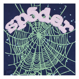 Sp5der OG Web Hoodie Navy Blue Green Pink by Sp5der - NWAHype 1 for streetwear Hoodies in USA