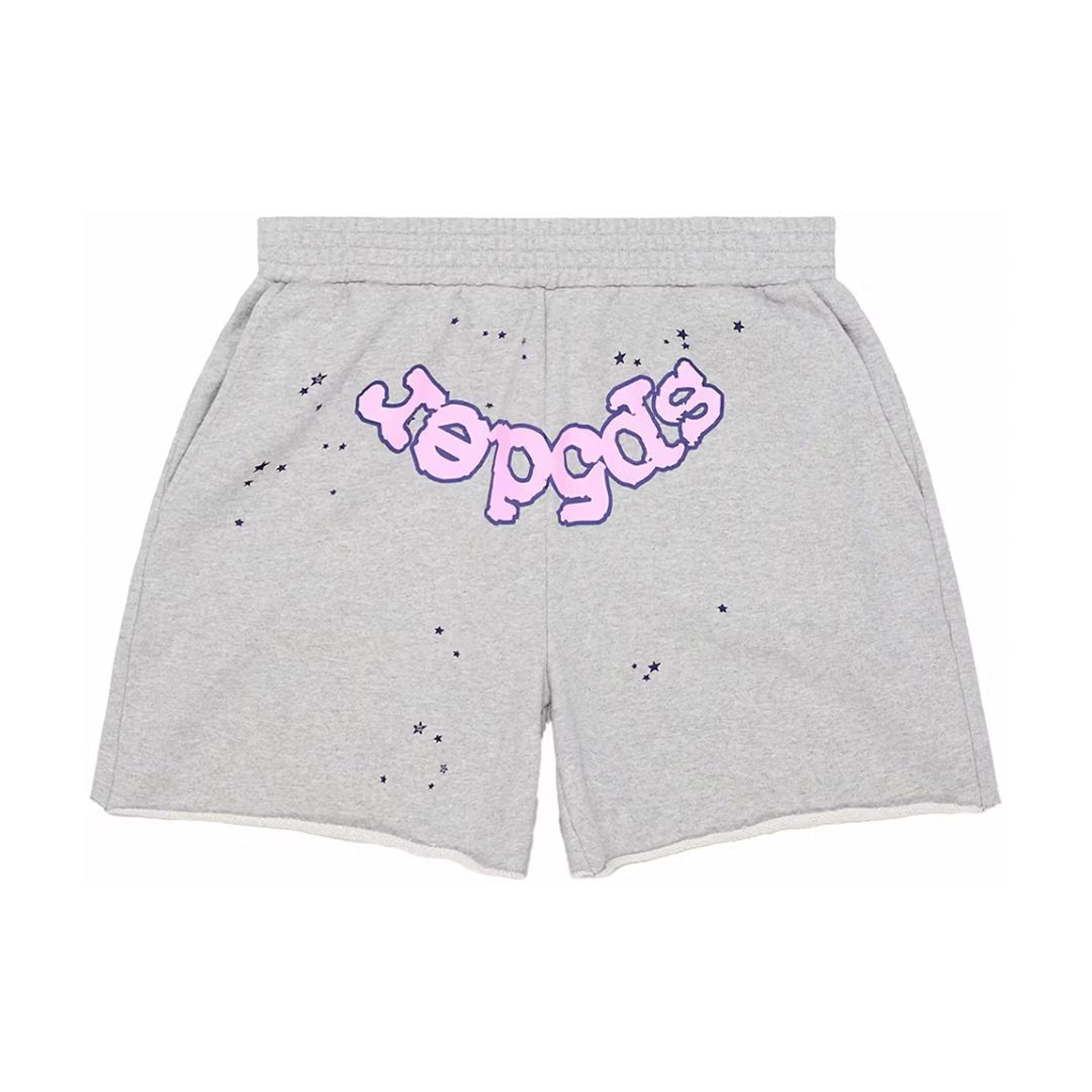 Sp5der OG Web Logo Sweat Shorts Heather Grey by Sp5der - NWAHype 1 for streetwear Shorts in USA