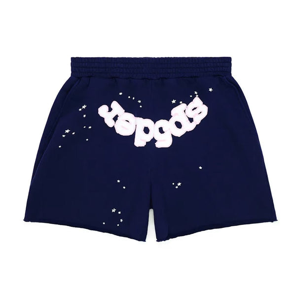 Sp5der OG Web Logo Sweat Shorts Navy by Sp5der - NWAHype 1 for streetwear Shorts in USA
