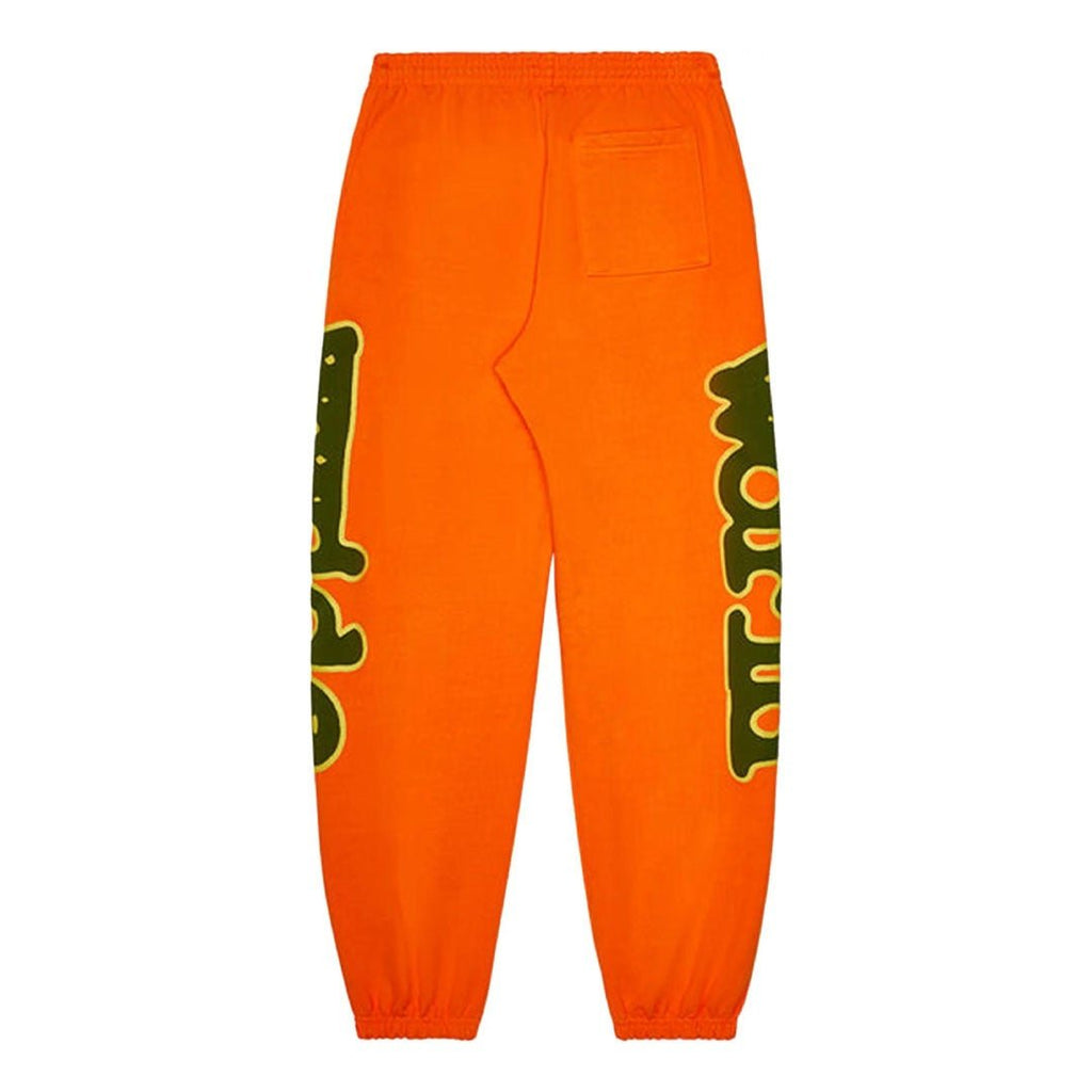 Sp5der Orange Beluga Sweatpants by Sp5der - NWAHype 1 for streetwear Pants in USA