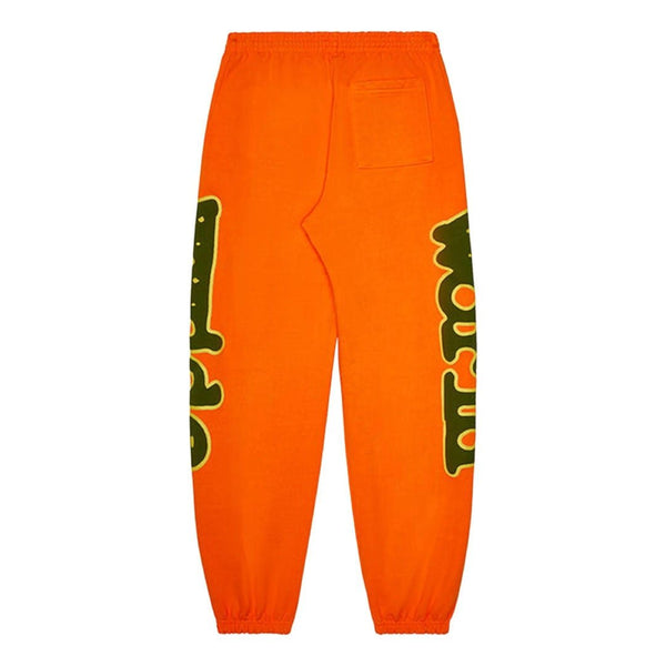 Sp5der Orange Beluga Sweatpants by Sp5der - NWAHype 1 for streetwear Pants in USA