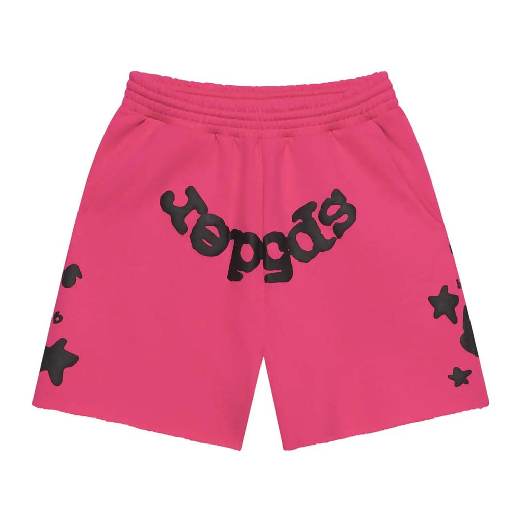 Sp5der Pink Beluga Sweat Shorts by Sp5der - NWAHYPE No.1 for streetwear Shorts in USA