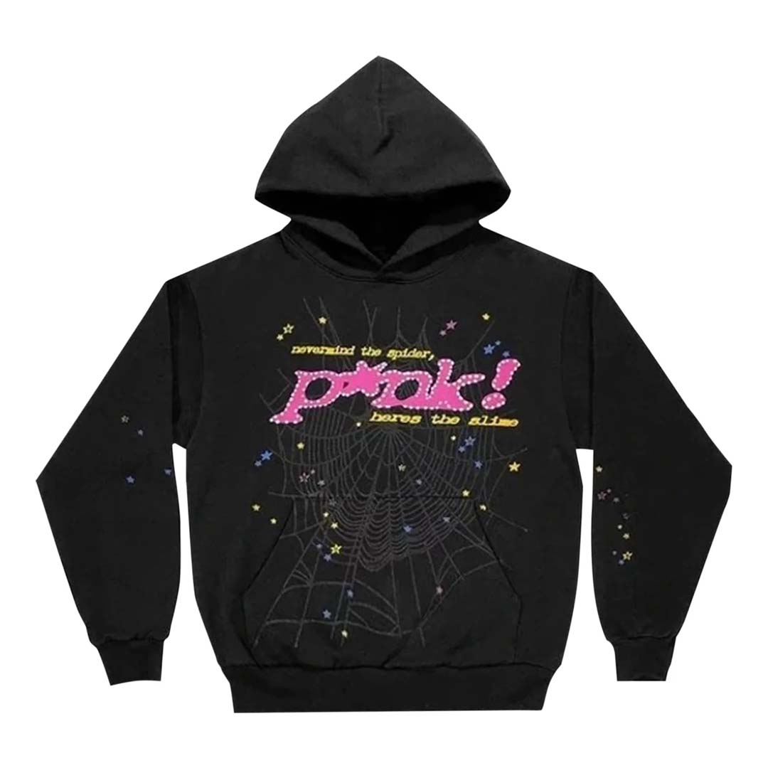 Sp5der P*nk Hoodie 'Black' by Sp5der - NWAHYPE No.1 for streetwear Hoodies in USA