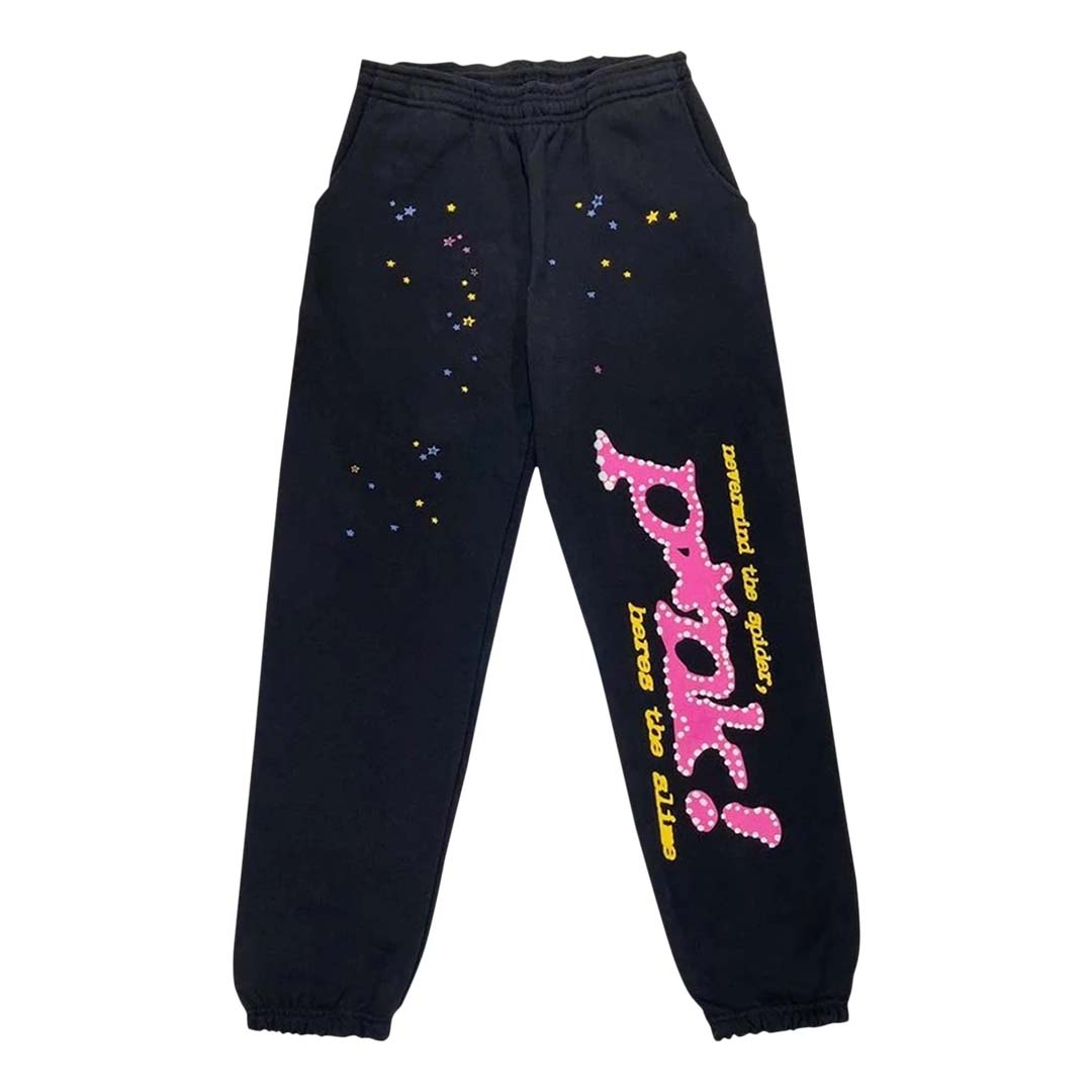 Sp5der P*nk Sweatpants 'Black' by Sp5der - NWAHype 1 for streetwear Pants in USA