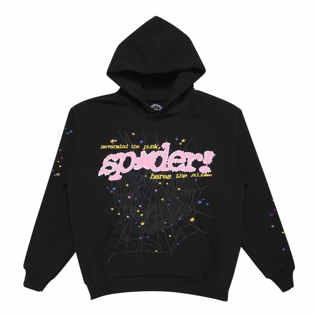 Sp5der P*nk V2 Hoodie 'Black' by Sp5der - NWAHype 1 for streetwear Hoodies in USA