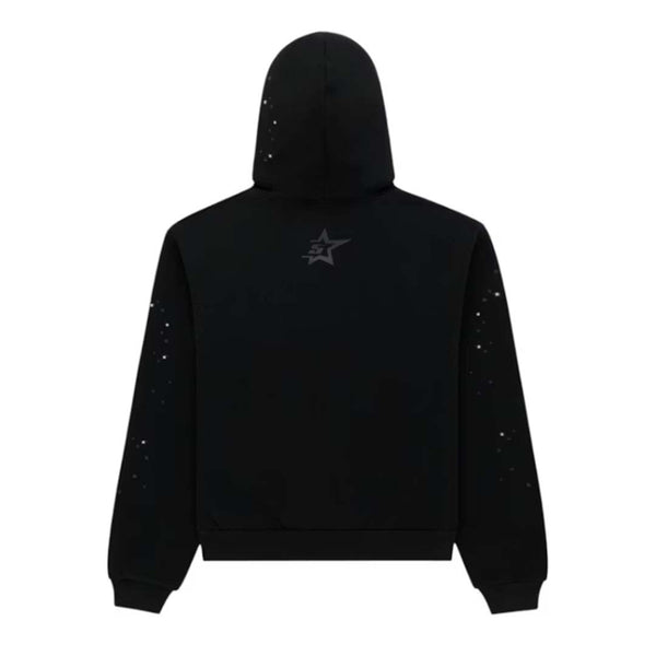 Sp5der Rhinestone P*nk V2 Triple Black Hoodie by Sp5der - NWAHYPE No.1 for streetwear Hoodies in USA