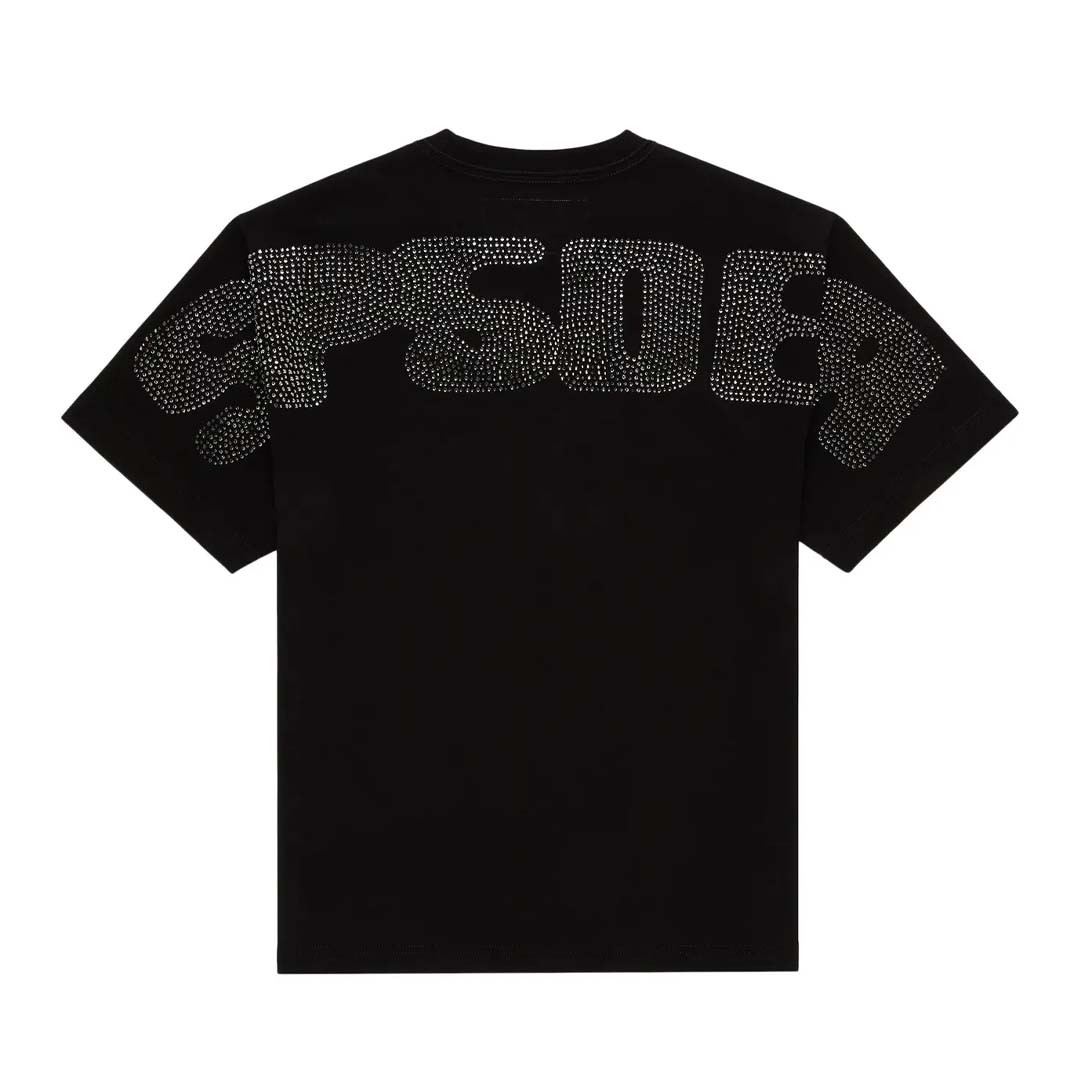 Sp5der Rhinestone Silk Web Tee Black by Sp5der - NWAHYPE No.1 for streetwear T-Shirts in USA