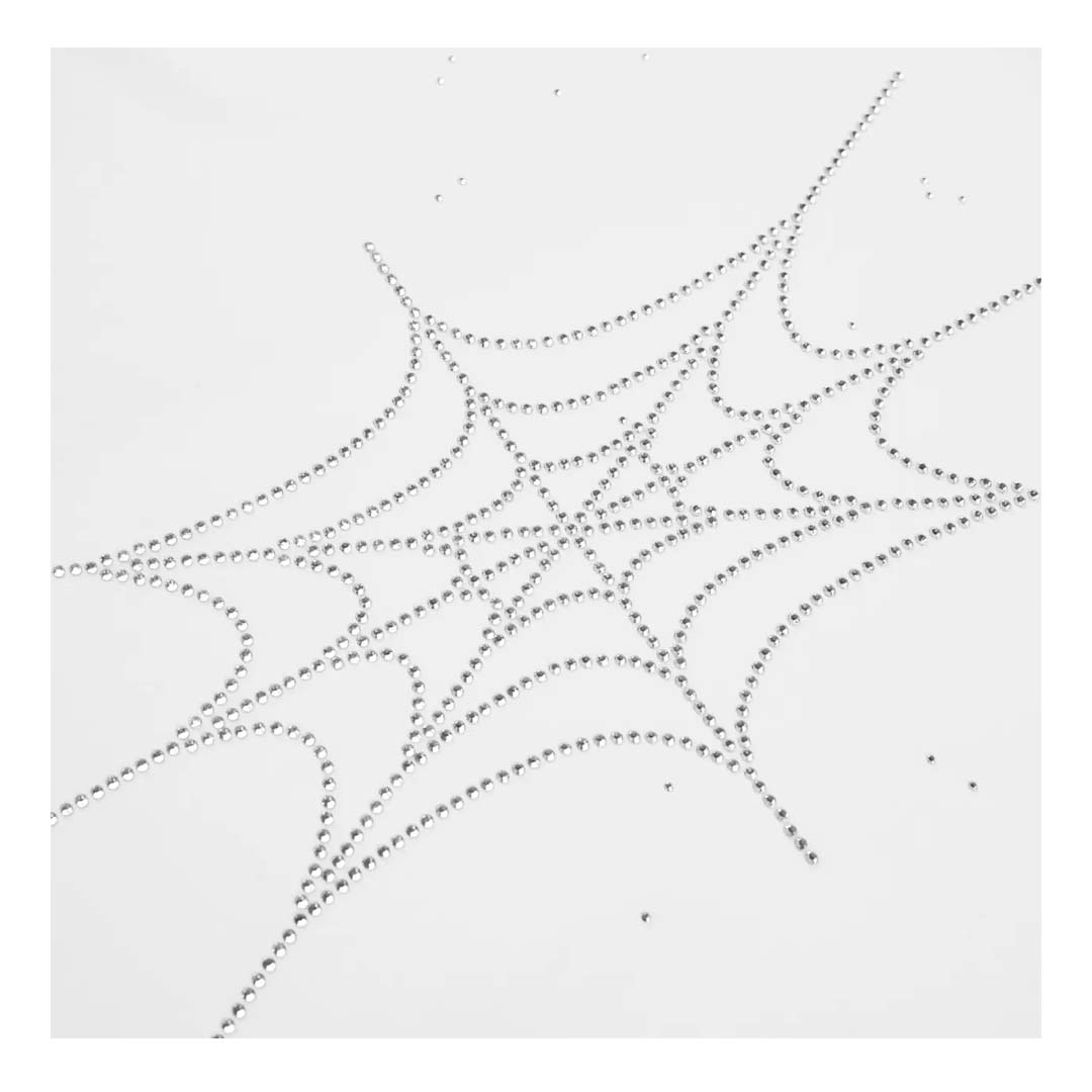 Sp5der Rhinestone Silk Web Tee White by Sp5der - NWAHYPE No.1 for streetwear T-Shirts in USA