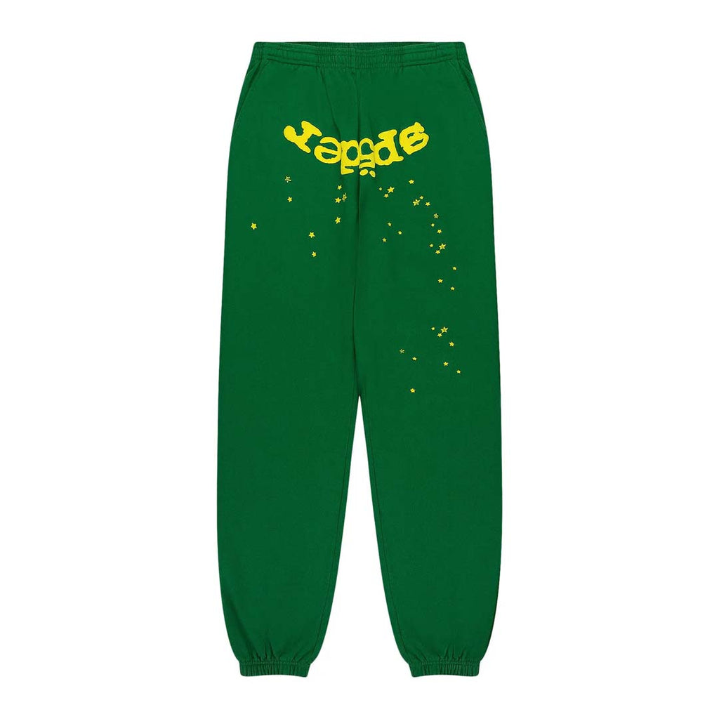 Sp5der Star OG Web V2 Sweatpants Green by Sp5der - NWAHype 1 for streetwear Pants in USA