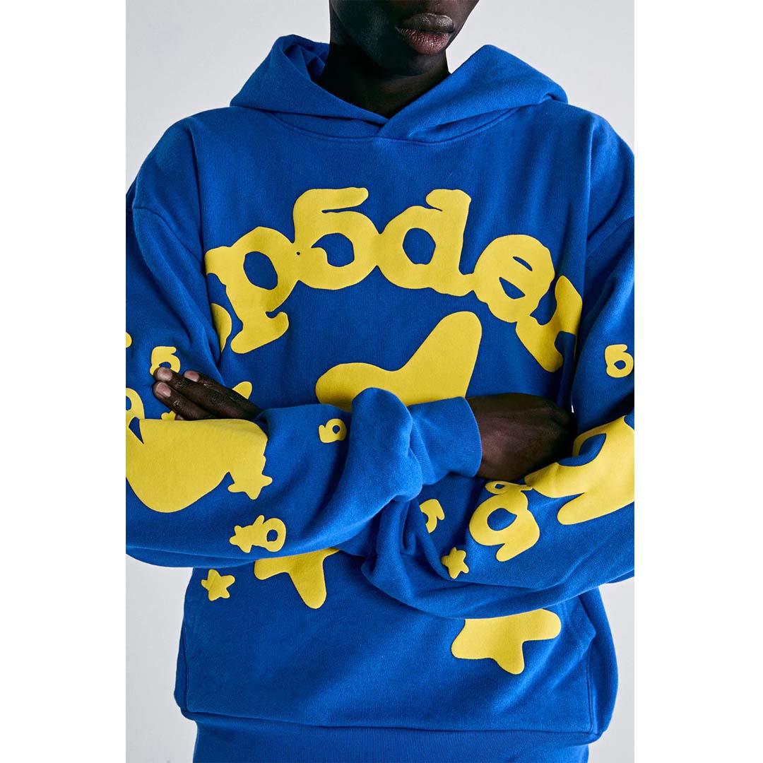 Sp5der TC Blue Beluga Hoodie Blue by Sp5der - NWAHype No.1 for streetwear Hoodies in USA