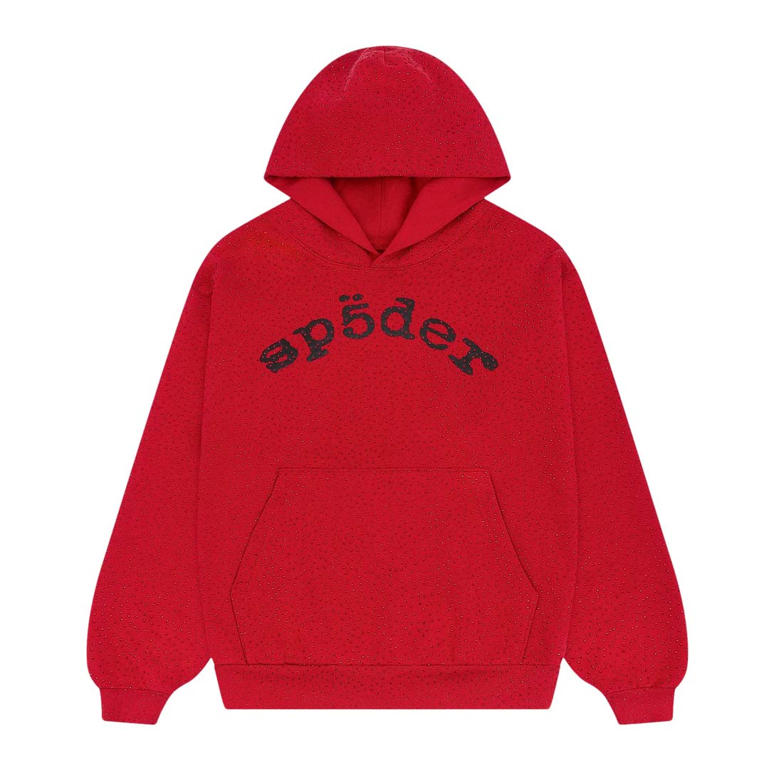 Sp5der VVS Gemstone Hoodie Red by Sp5der - NWAHype 1 for streetwear Hoodies in USA