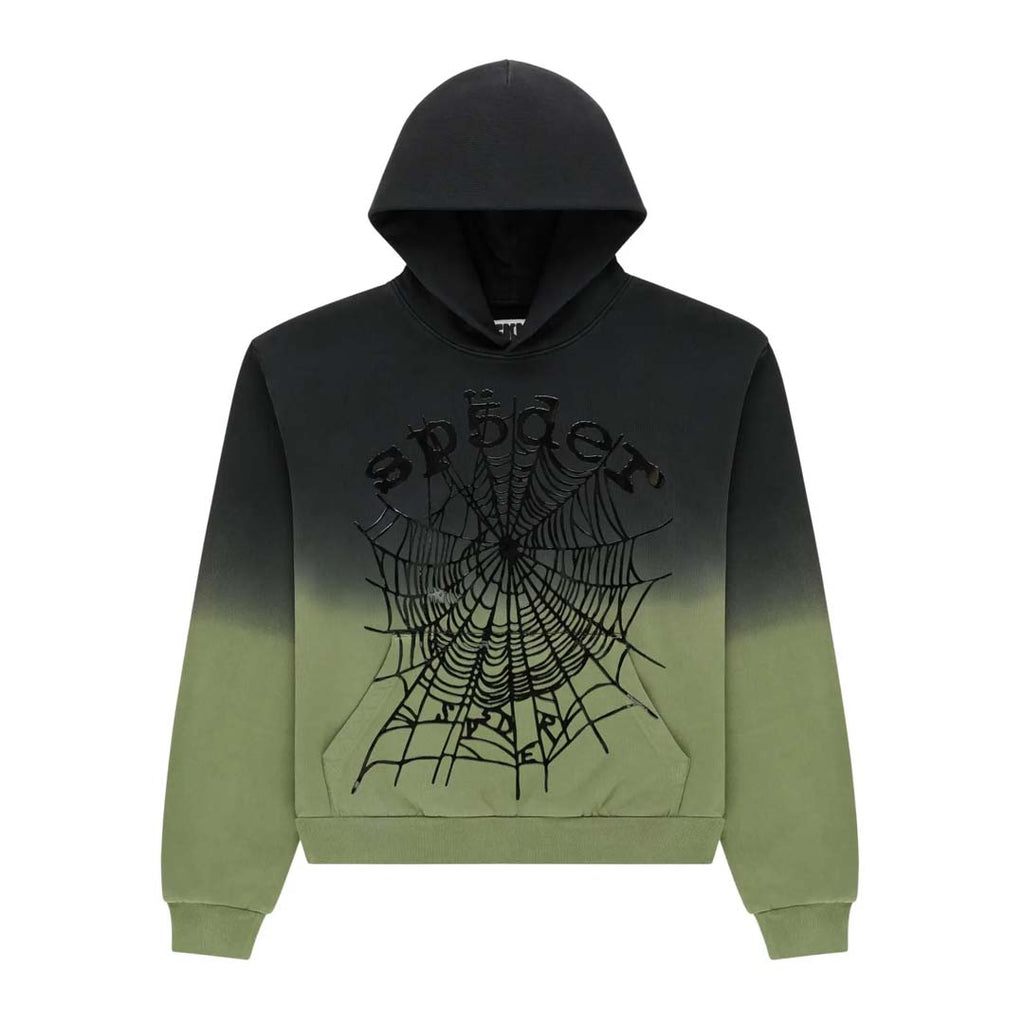 Sp5der Web Ombre Hoodie Black Green by Sp5der - NWAHYPE No.1 for streetwear Hoodies in USA