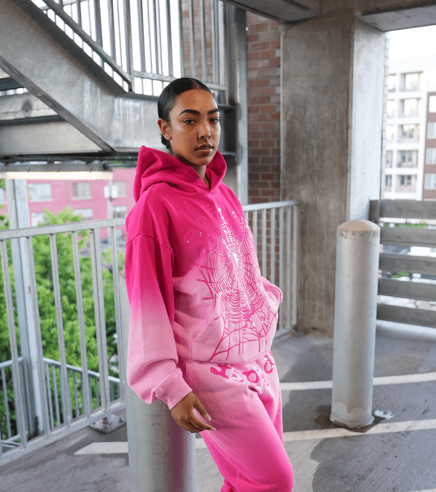 Sp5der Web Ombre Hoodie Pink by Sp5der - NWAHYPE No.1 for streetwear Hoodies in USA