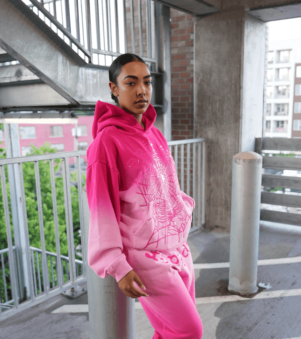 Sp5der Web Ombre Hoodie Pink by Sp5der - NWAHYPE No.1 for streetwear Hoodies in USA