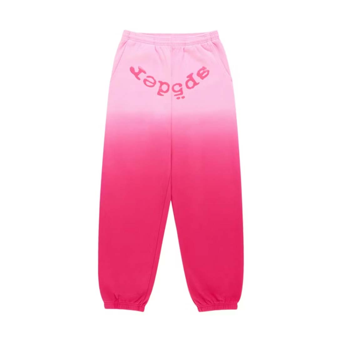 Sp5der Web Ombre Sweatpants Pink by Sp5der - NWAHYPE No.1 for streetwear Pants in USA