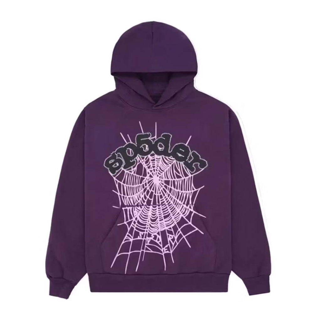 Sp5der Web Rhinestone Hoodie Purple by Sp5der - NWAHype 1 for streetwear Hoodies in USA