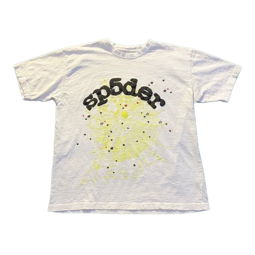 Sp5der White Yellow Web Tee by Sp5der - NWAHype 1 for streetwear T-Shirts in USA