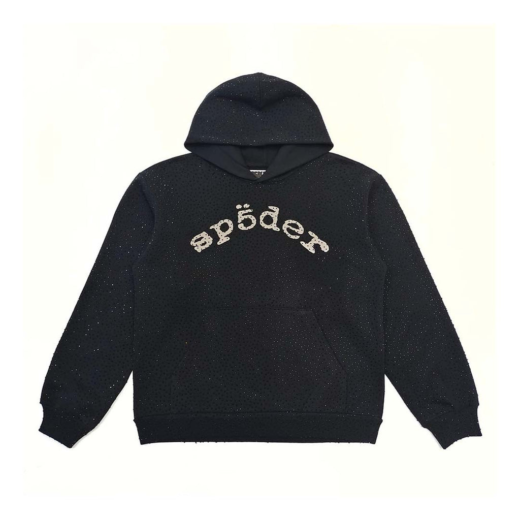 Sp5der Worldwide AOP Webstone Hoodie Black by Sp5der - NWAHype 1 for streetwear Hoodies in USA