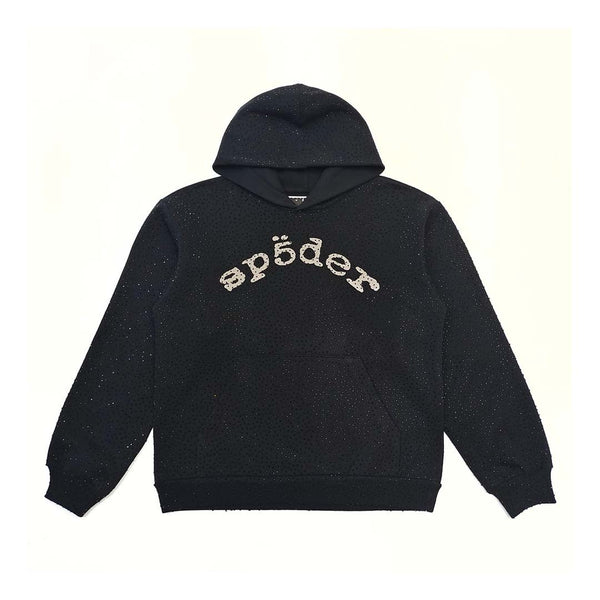 Sp5der Worldwide AOP Webstone Hoodie Black by Sp5der - NWAHype 1 for streetwear Hoodies in USA