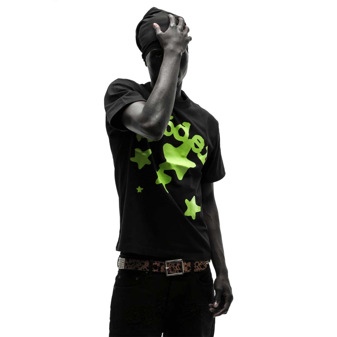 Sp5der Worldwide Beluga Tee Black Green by Sp5der - NWAHYPE No.1 for streetwear T-Shirts in USA