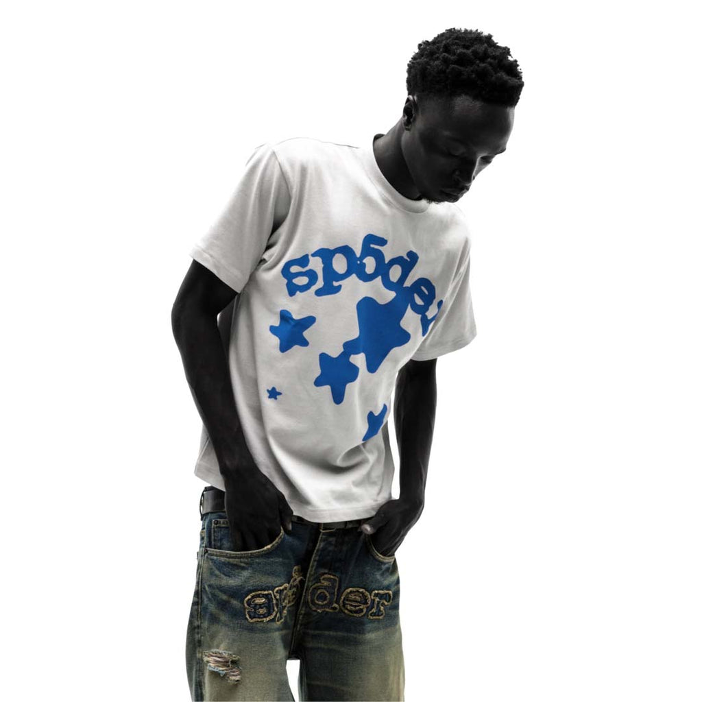 Sp5der Worldwide Beluga Tee Plastic Blue by Sp5der - NWAHYPE No.1 for streetwear T-Shirts in USA