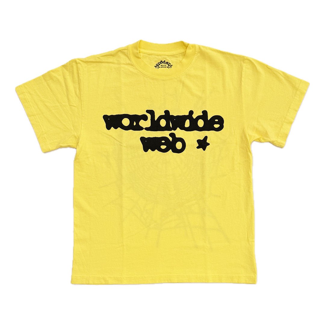 Sp5der Worldwide Web Yellow Tee by Sp5der - NWAHype 1 for streetwear T-Shirts in USA