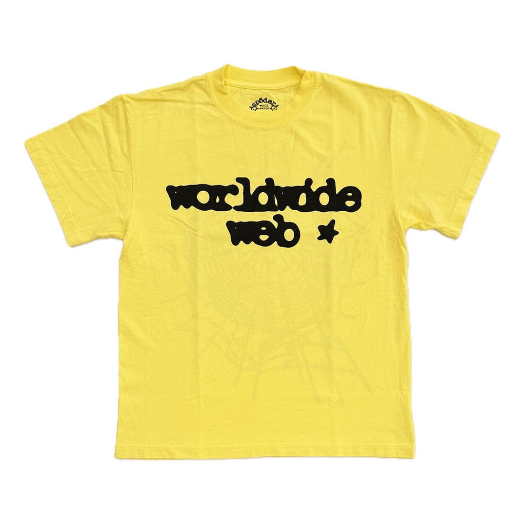 Sp5der Worldwide Web Yellow Tee by Sp5der - NWAHype 1 for streetwear T-Shirts in USA