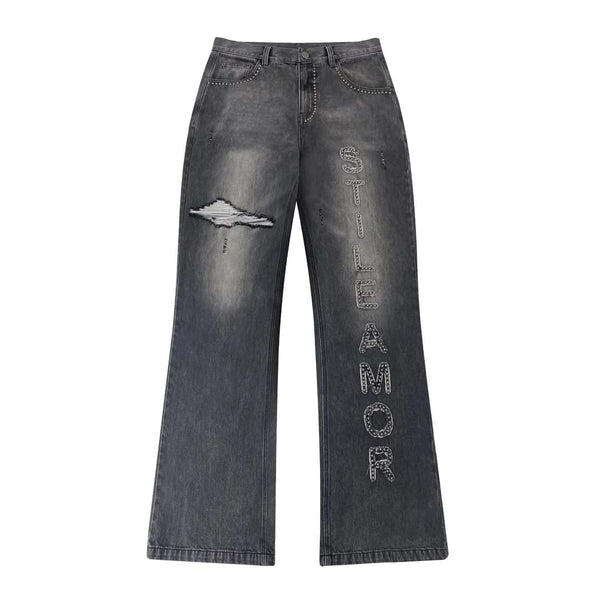 Stile de Amor Borchie Denim Grey Pants by Stile de Amor - NWAHYPE No.1 for streetwear Pants in USA