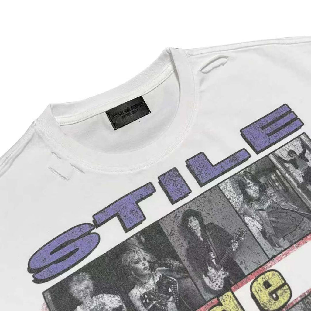 Stile de Amor Fiamme Rock Tee White by Stile de Amor - NWAHYPE No.1 for streetwear T-Shirts in USA