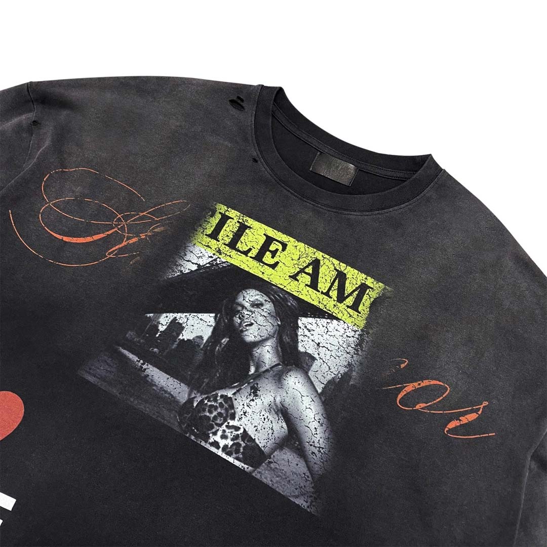 Stile de Amor La Victorial Long Sleeve Tee Faded Black by Stile de Amor - NWAHYPE No.1 for streetwear T-Shirts in USA
