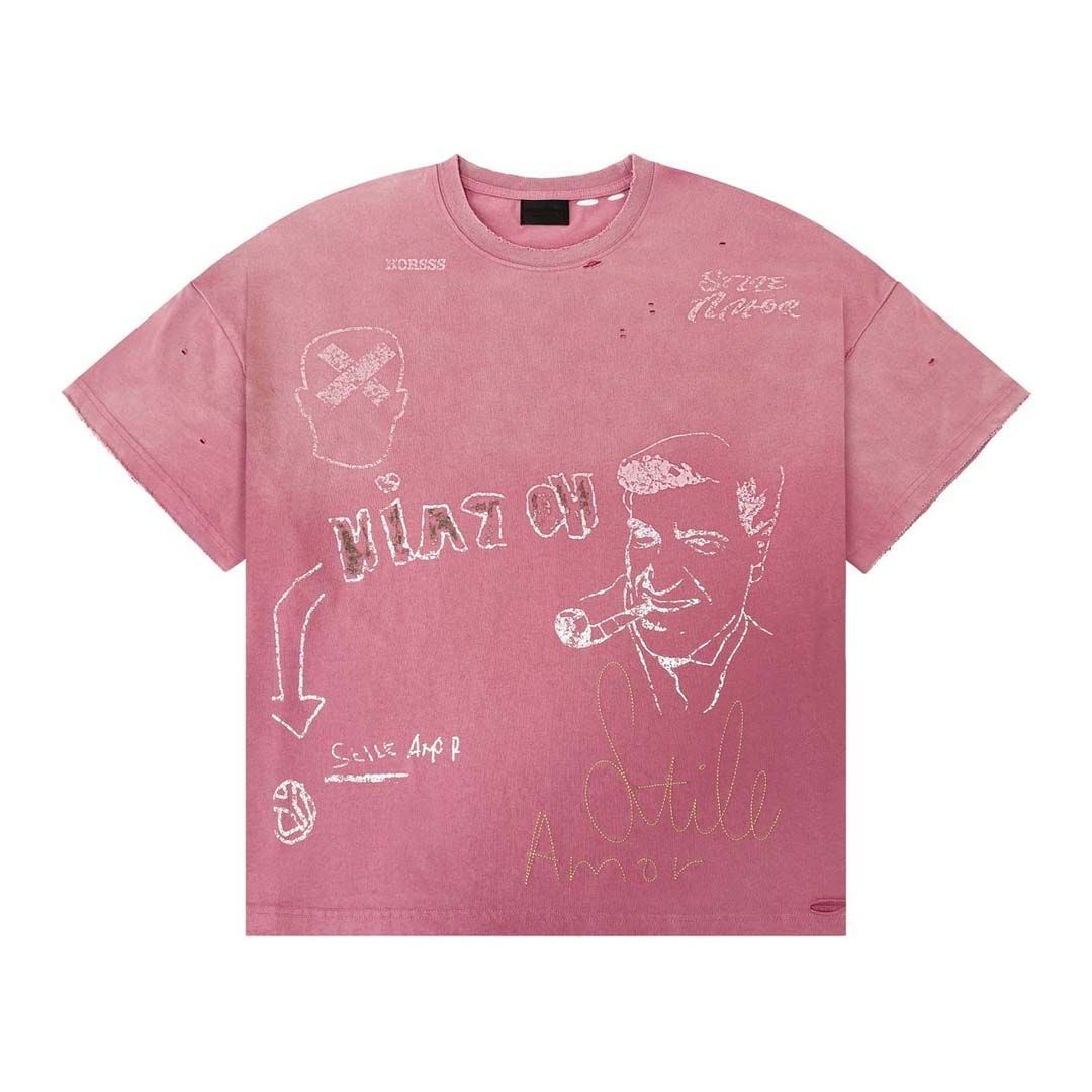 Stile de Amor Napoletano Tee Faded Pink by Stile de Amor - NWAHYPE No.1 for streetwear T-Shirts in USA