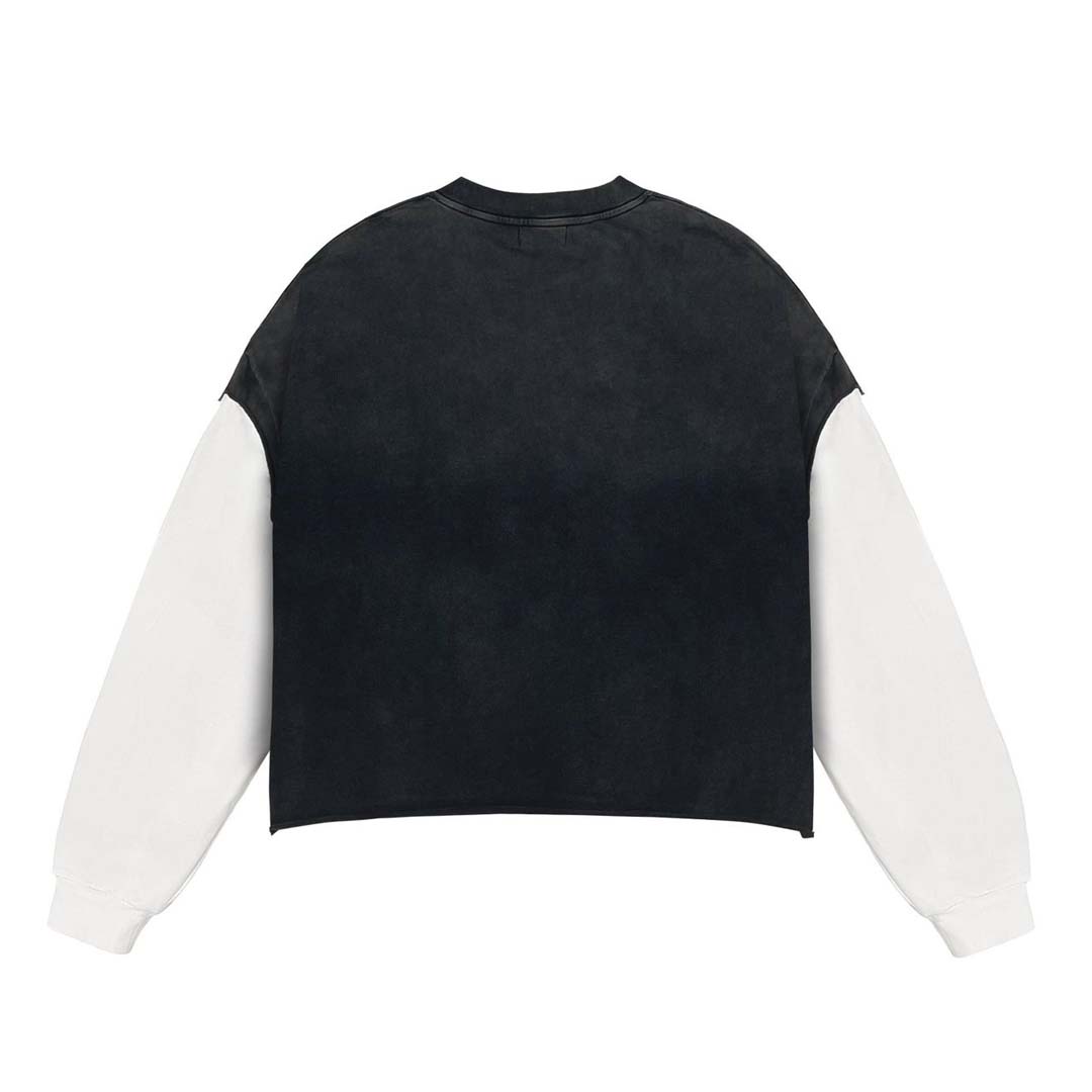 Stile de Amor Nero Su Bianco Long Sleeve Tee Black by Stile de Amor - NWAHYPE No.1 for streetwear T-Shirts in USA