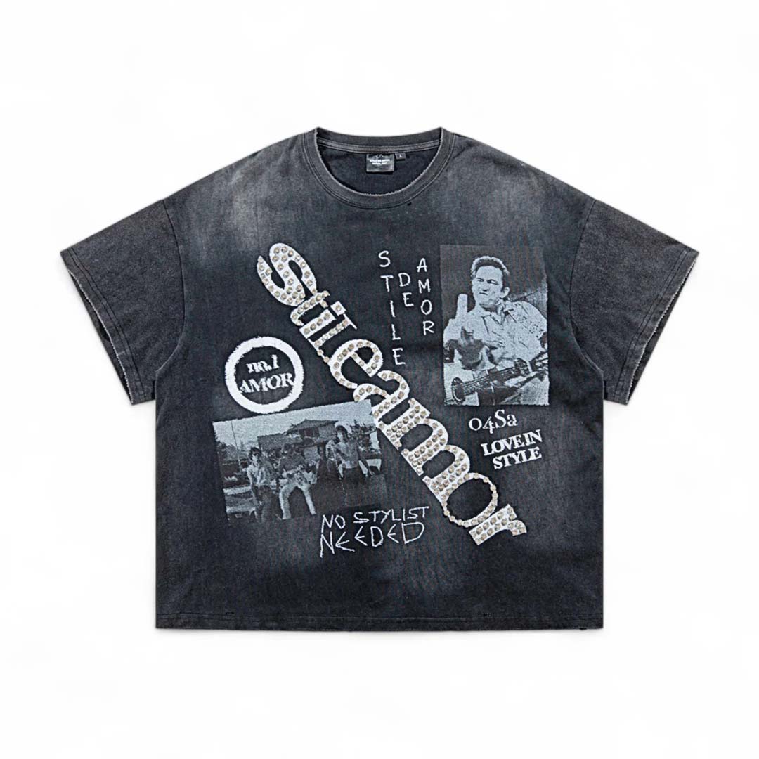 Stile de Amor No Stylist Tee Black by Stile de Amor - NWAHYPE No.1 for streetwear T-Shirts in USA