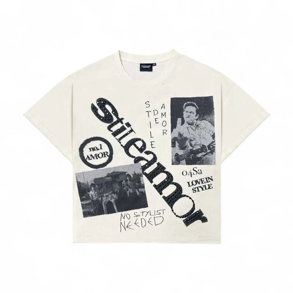 Stile de Amor No Stylist Tee Cream by Stile de Amor - NWAHYPE No.1 for streetwear T-Shirts in USA
