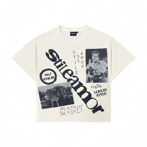 Stile de Amor No Stylist Tee Cream by Stile de Amor - NWAHYPE No.1 for streetwear T-Shirts in USA