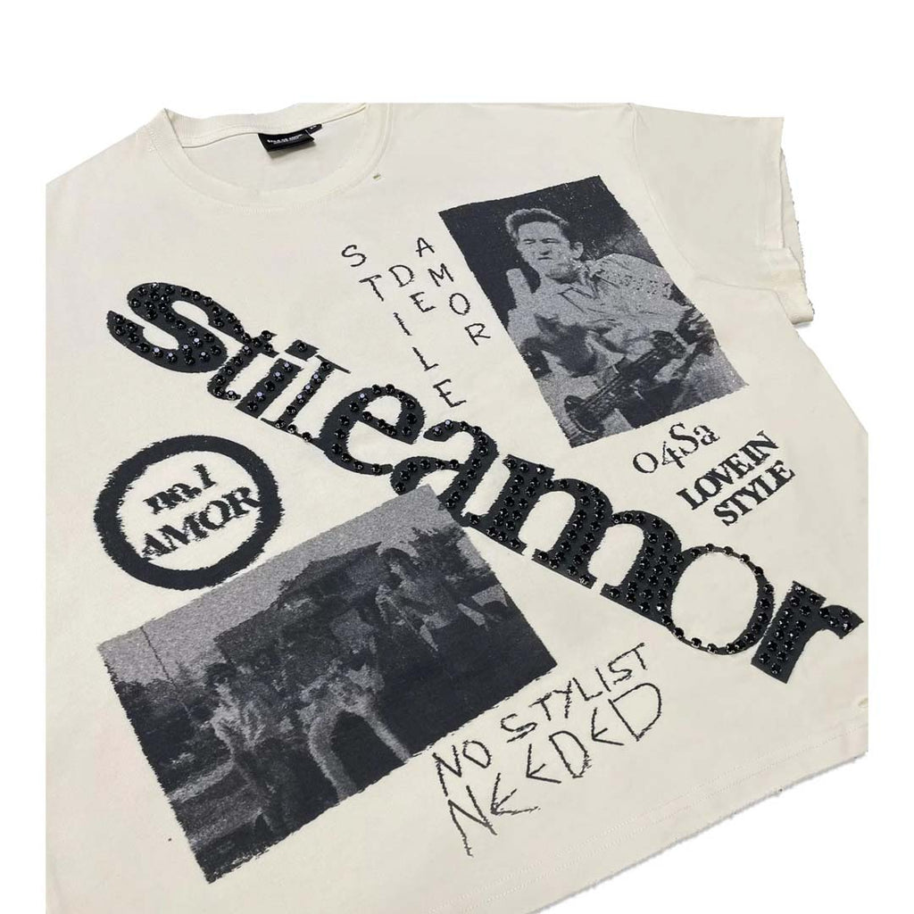Stile de Amor No Stylist Tee Cream by Stile de Amor - NWAHYPE No.1 for streetwear T-Shirts in USA