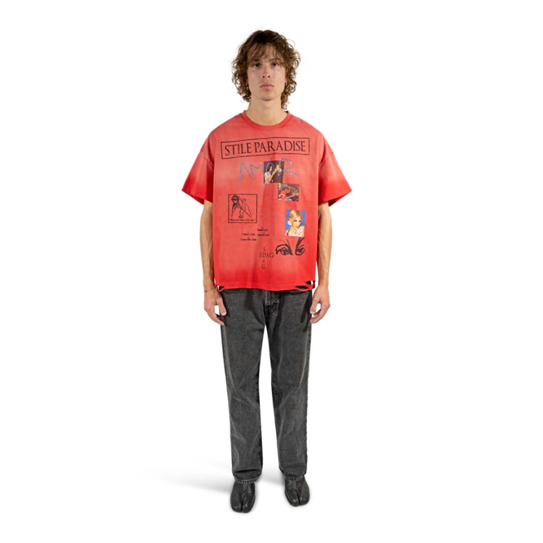 Stile de Amor Paradise Tee Faded Red by Stile de Amor - NWAHYPE No.1 for streetwear T-Shirts in USA
