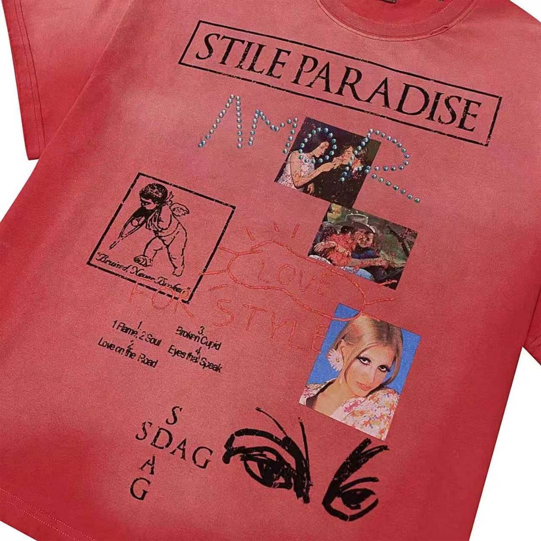 Stile de Amor Paradise Tee Faded Red by Stile de Amor - NWAHYPE No.1 for streetwear T-Shirts in USA
