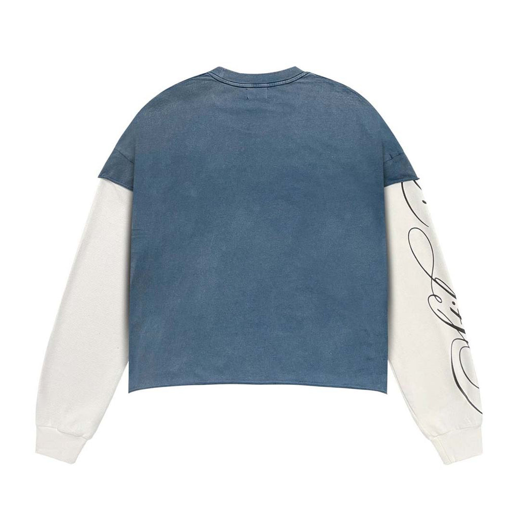 Stile de Amor Sqaudra Long Sleeve Thermal Tee Blue by Stile de Amor - NWAHYPE No.1 for streetwear T-Shirts in USA