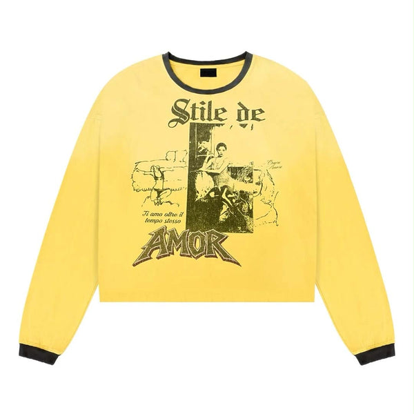 Stile de Amor Stresso Long Sleeve Tee Yellow by Stile de Amor - NWAHYPE No.1 for streetwear T-Shirts in USA