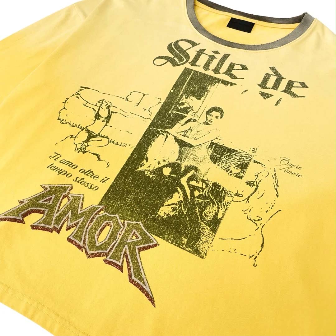 Stile de Amor Stresso Long Sleeve Tee Yellow by Stile de Amor - NWAHYPE No.1 for streetwear T-Shirts in USA