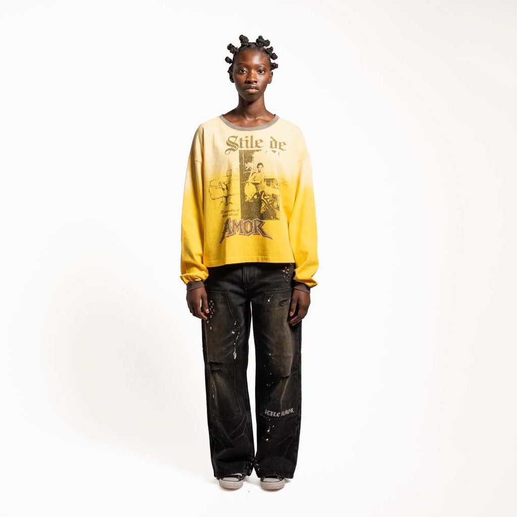 Stile de Amor Stresso Long Sleeve Tee Yellow by Stile de Amor - NWAHYPE No.1 for streetwear T-Shirts in USA